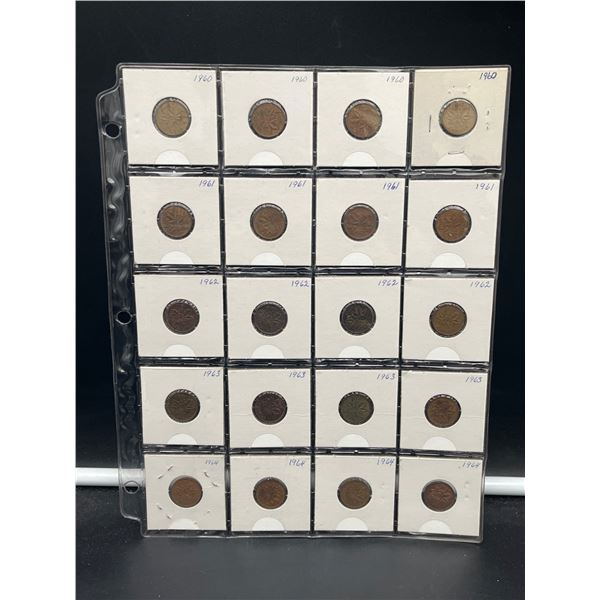 20 U.S. Penny Coins Spanning Various Years