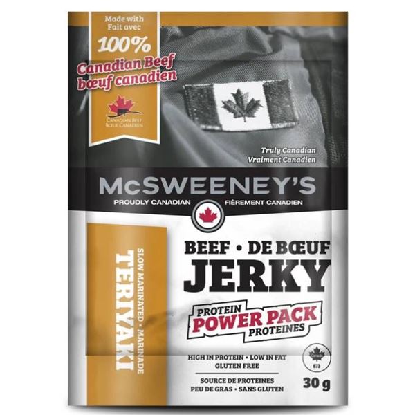McSweeney’s Teriyaki Beef Jerky Protein Pack, 12 x 30g Packs
