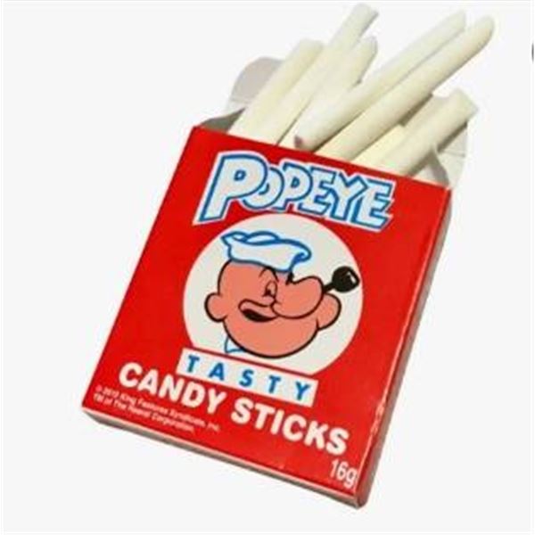 Popeye Tasty Candy Sticks, 16x16g Boxes