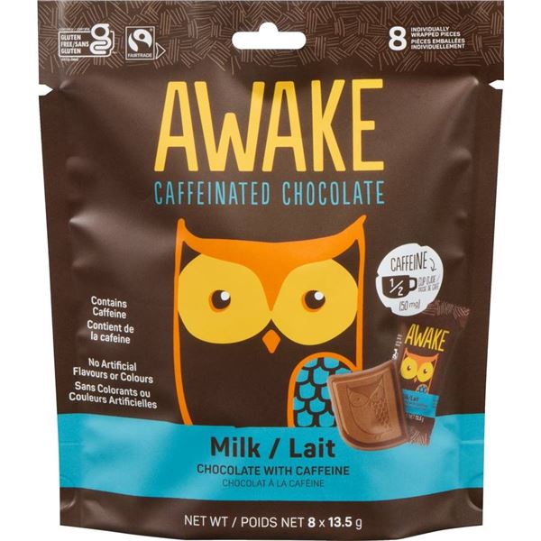 Awake Caffeinated Chocolate Milk with 8 x 13.5g Packs