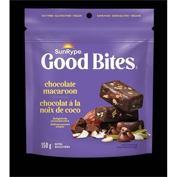 SunRype Good Bites Chocolate Macaroon 6 x 150g Snack Packs
