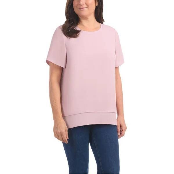 Hilary Radley Women’s Pink Short Sleeve Top, Size M/M