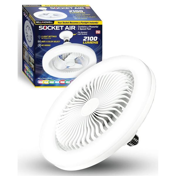 Bell & Howell Socket Air Light with RGB and 3-Light Settings
