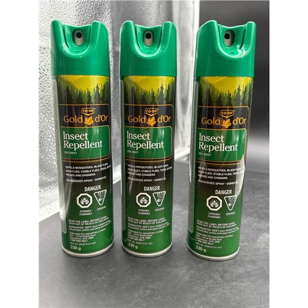 Co-op Gold d’Or Insect Repellent Spray with 25% DEET, 230 g (3 Cans)