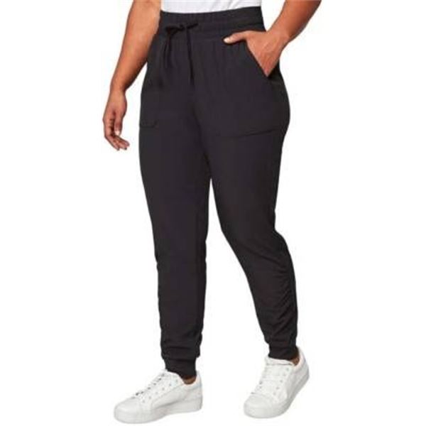 Mondetta L/G Size Black Jogger Pants With Elastic Waist and Pockets