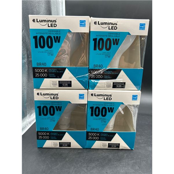 Luminus LED BR40 Dimmable Light Bulbs, 100W, 5000K, 4-Pack
