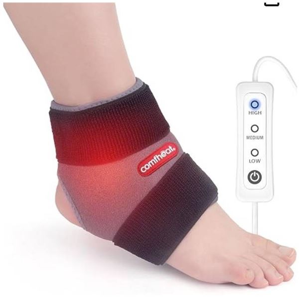 Comfheat USB Heating Ankle Wrap – Adjustable 3 Heat Settings, Soft and Cozy for Relaxation 