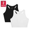 Image 1 : GapFit 2-Pack Tank Bra, Size S/P, Black and White