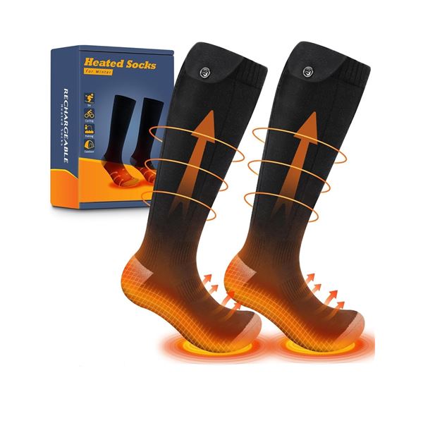 Adult Heated Socks with 5000mAh Battery, Type-C Input, and DC Output