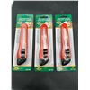 Image 2 : Lot. of 3 Breakaway Blade Utility Knives Model GK700 with Safety Features