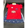 Image 3 : Pekkle Girls’ 4-Piece Set with Tops, Skirt, and Shorts in Size 5
