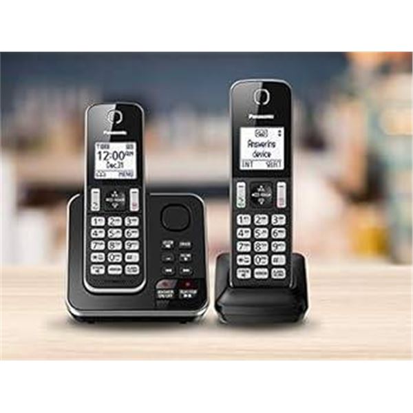 Panasonic KX-TGD392C Digital Cordless Phone with Answering Machine and 2 Handsets