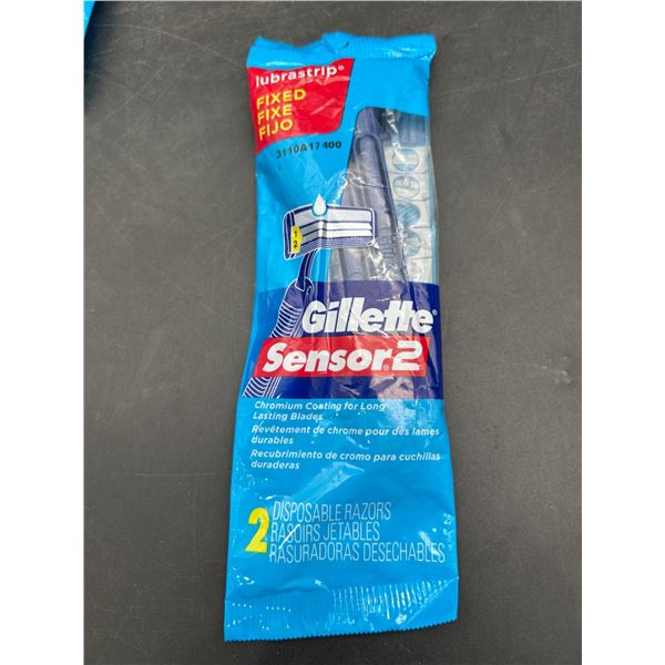 Gillette Sensor2 Disposable Razors with Lubrastrip, Pack of 2 (8 Units)