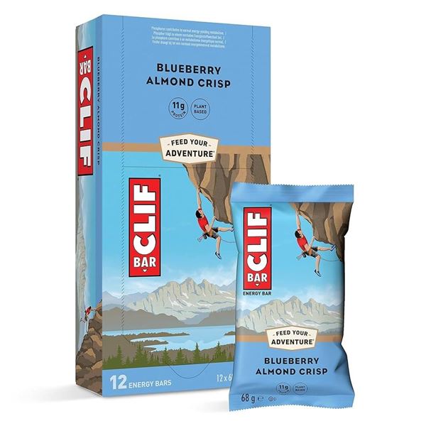 Clif Bar Blueberry Almond Crisp 12-Pack, 68g Each
