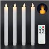 Image 1 : 4 LED Taper Candles With Remote And 6 Functions