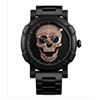 Image 1 : Black Metal Wristwatch With Skull Design