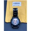Image 2 : Black Metal Wristwatch With Skull Design