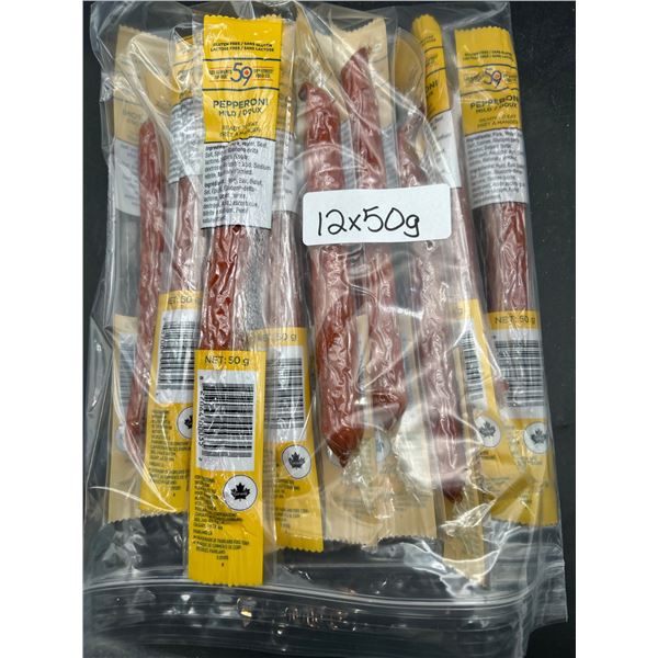 59th Street Food Co. Pack of 12 Pepperoni Sticks at 50g Each