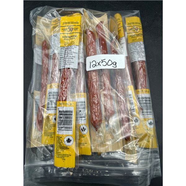 59th Street Food Co. Pack of 12 Pepperoni Sticks at 50g Each