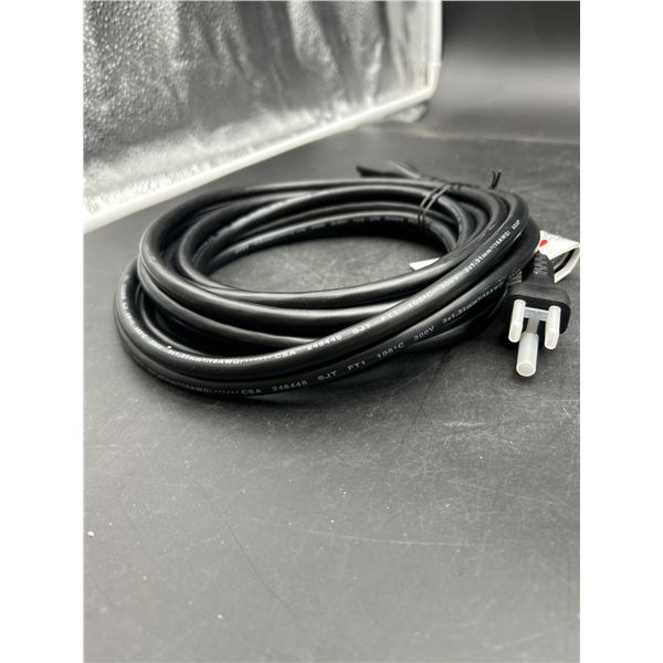 Black Power Cord, CSA 246445, SJT, FT1, 18AWG, 10A/125V, 10ft