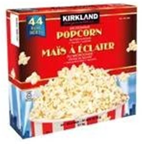 Kirkland Signature Microwave Popcorn Butter Flavour, 93 g Bags, 44 Count