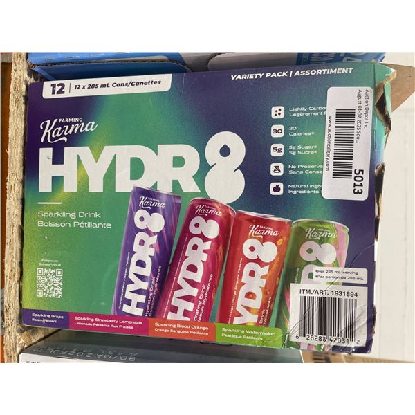 Karma HYDR8 Sparkling Drink Variety Pack – 12 Cans 235 mL Each