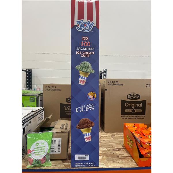 Joy 30 Jacketed Ice Cream Cups – 100 Count