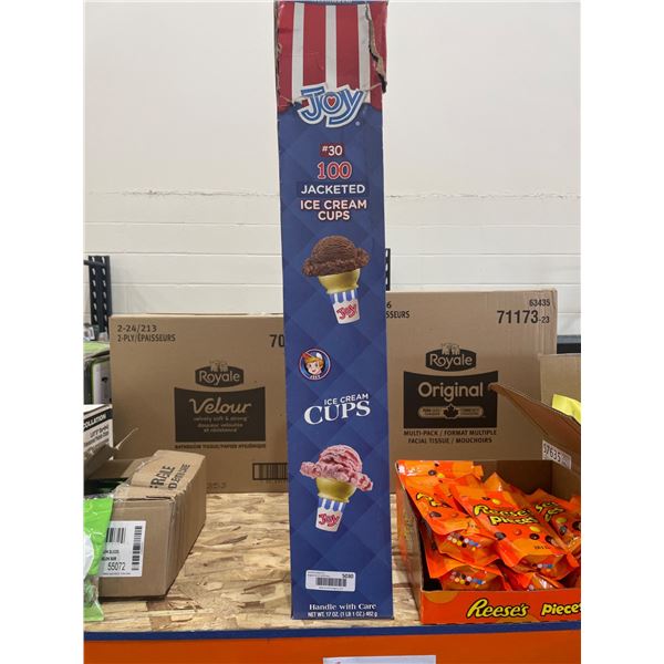 Joy 30 Jacketed Ice Cream Cups – 100 Count