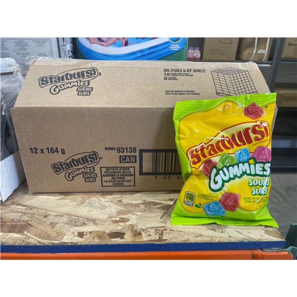 Starburst Gummies Sours Bulk Lot – 12 Bags (164 g Each)