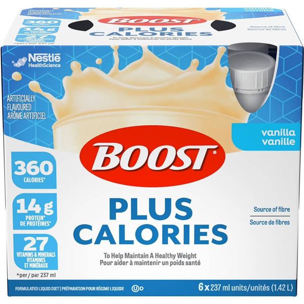 Nestle Health Science Boost Plus Calories Vanilla 6 x 237 mL