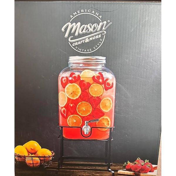 Mason Craft & More 2.97 Gal Glass Drink Dispenser Set