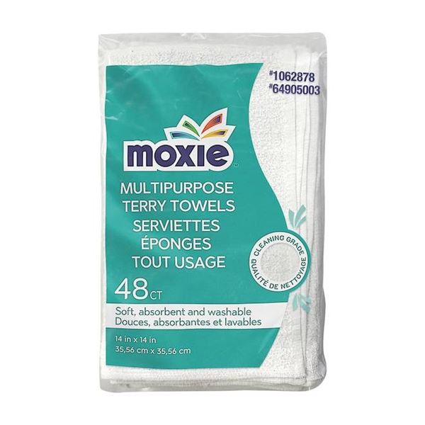 Moxie Multipurpose Terry Towels, 48 Count