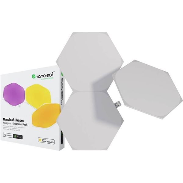Nanoleaf Shapes Hexagons Expansion Pack with Apple HomeKit Compatibility
