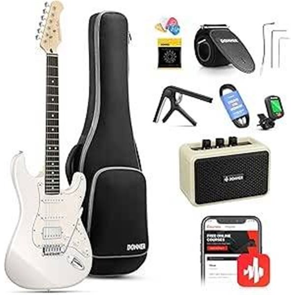 Donner DST-152W Electric Guitar With Accessories