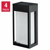 Image 1 : 4 Solar Post Accent Lights with Black Finish