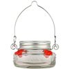 Image 1 : Mason Jar Hummingbird Feeder Set, Qty 9, Red Glass Design