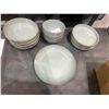 Image 2 : Ceramic Bowls and Plates with Light Blue Glaze