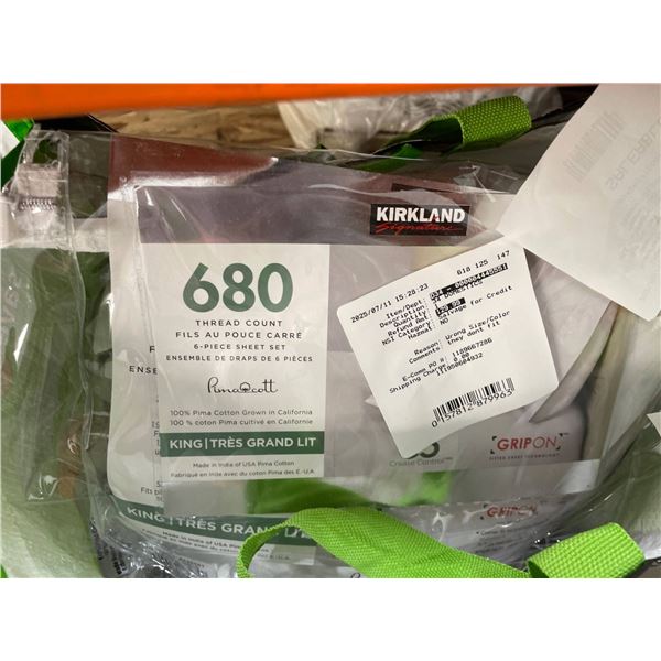 Kirkland King Sheet Set 680-Thread Count