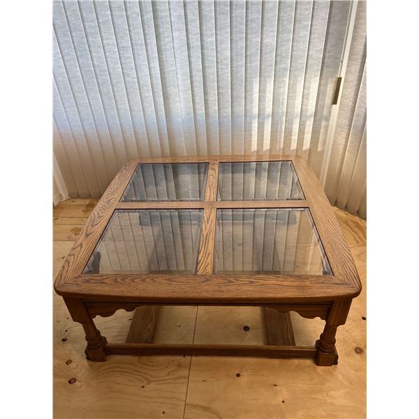 Glass Inlaid Coffee Table