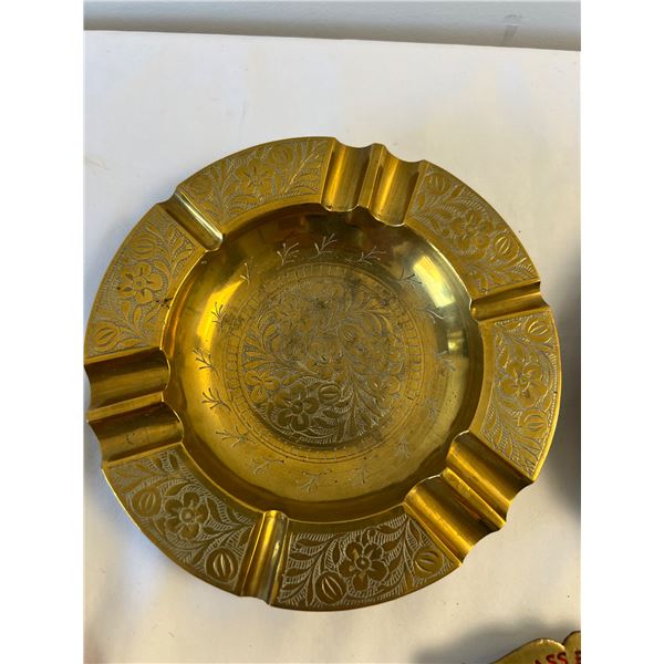 Ornate Brass Ashtrays