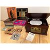 Image 1 : Sylvania Turntable Radio and Records