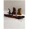 Image 1 : Wood Figurines and Decor Lot