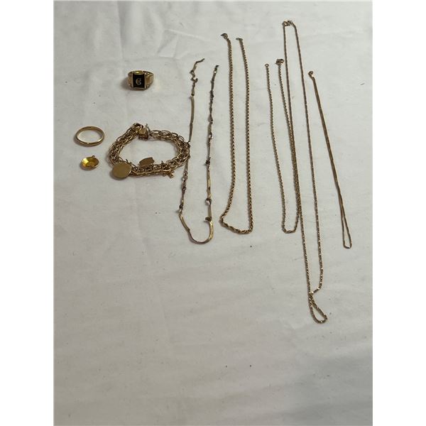Stamped Gold Jewelry Lot