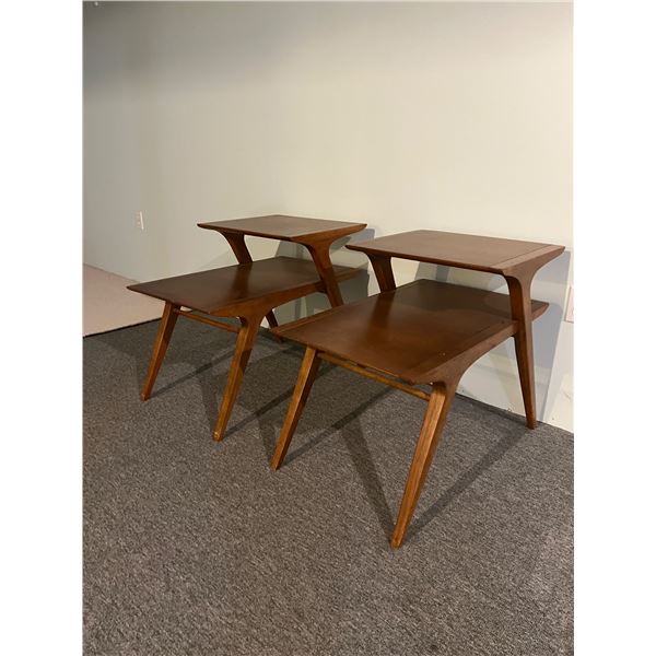 Drexel Walnut Step Tables