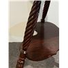 Image 2 : Spiral Twist Carved 2 Tier Stand with Ball Claw Feet