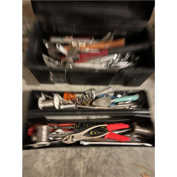 Plastic tool box with content