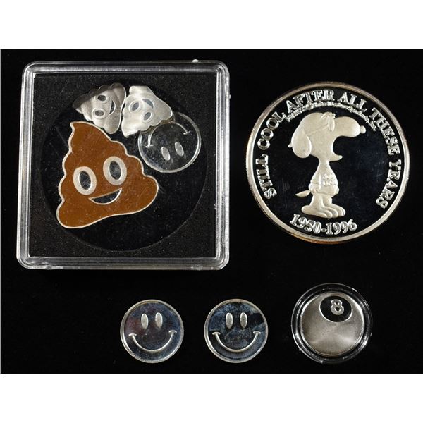 (1) 1 OZ, (16) GRAMS .999 SILVER ROUNDS