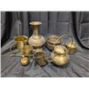Image 4 : Brass Large Planter, And Assortment Small Brass