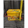 Image 2 : Vintage Yellow Picnic metal box (13.5"x9.5"x9.5")