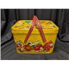 Image 5 : Vintage Yellow Picnic metal box (13.5"x9.5"x9.5")